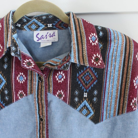 Western Vintage Button up - Picture 3 of 4